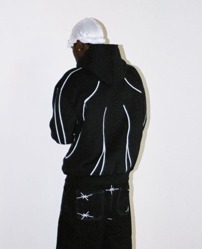 AKTIV LINJE MÖRKT HOODIE