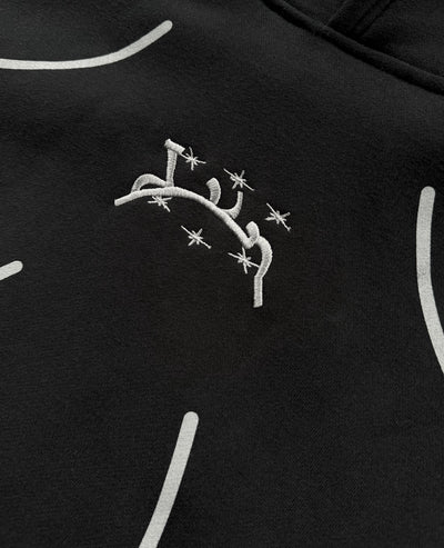 AKTIV LINJE MÖRKT HOODIE