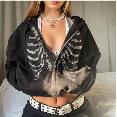 SWEAT SKELETT STRASS