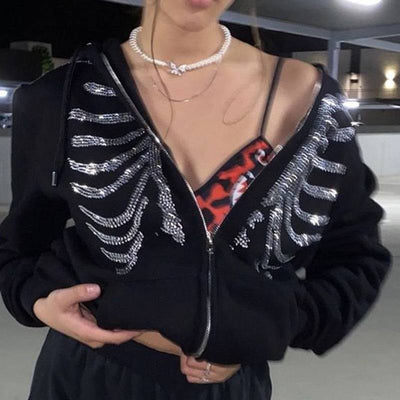 SWEAT SKELETT STRASS