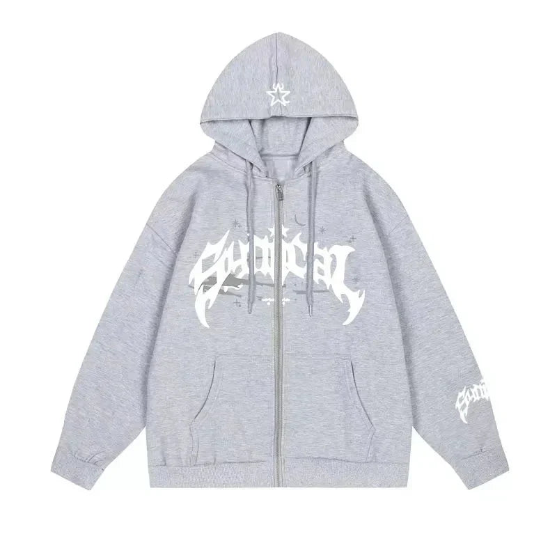 AMERIKANSK ZIPPER HUVTRÖJA