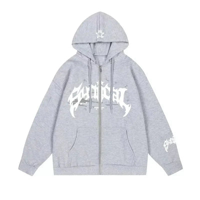 AMERIKANSK ZIPPER HUVTRÖJA
