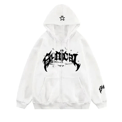 AMERIKANSK ZIPPER HUVTRÖJA
